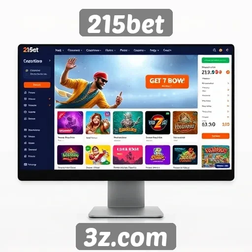 Interface do site 215bet melhora experiência do usuário