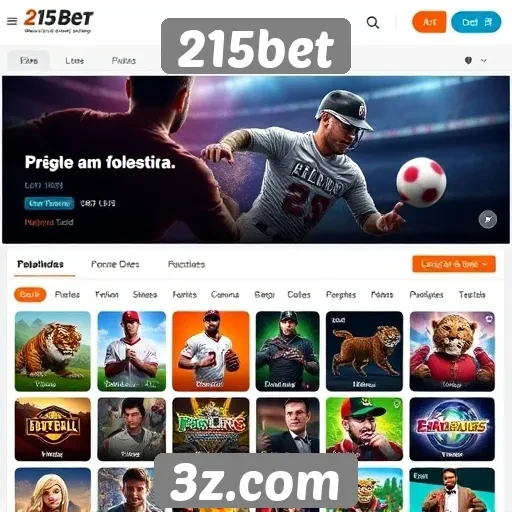 Oferta de jogos e apostas na plataforma 215bet